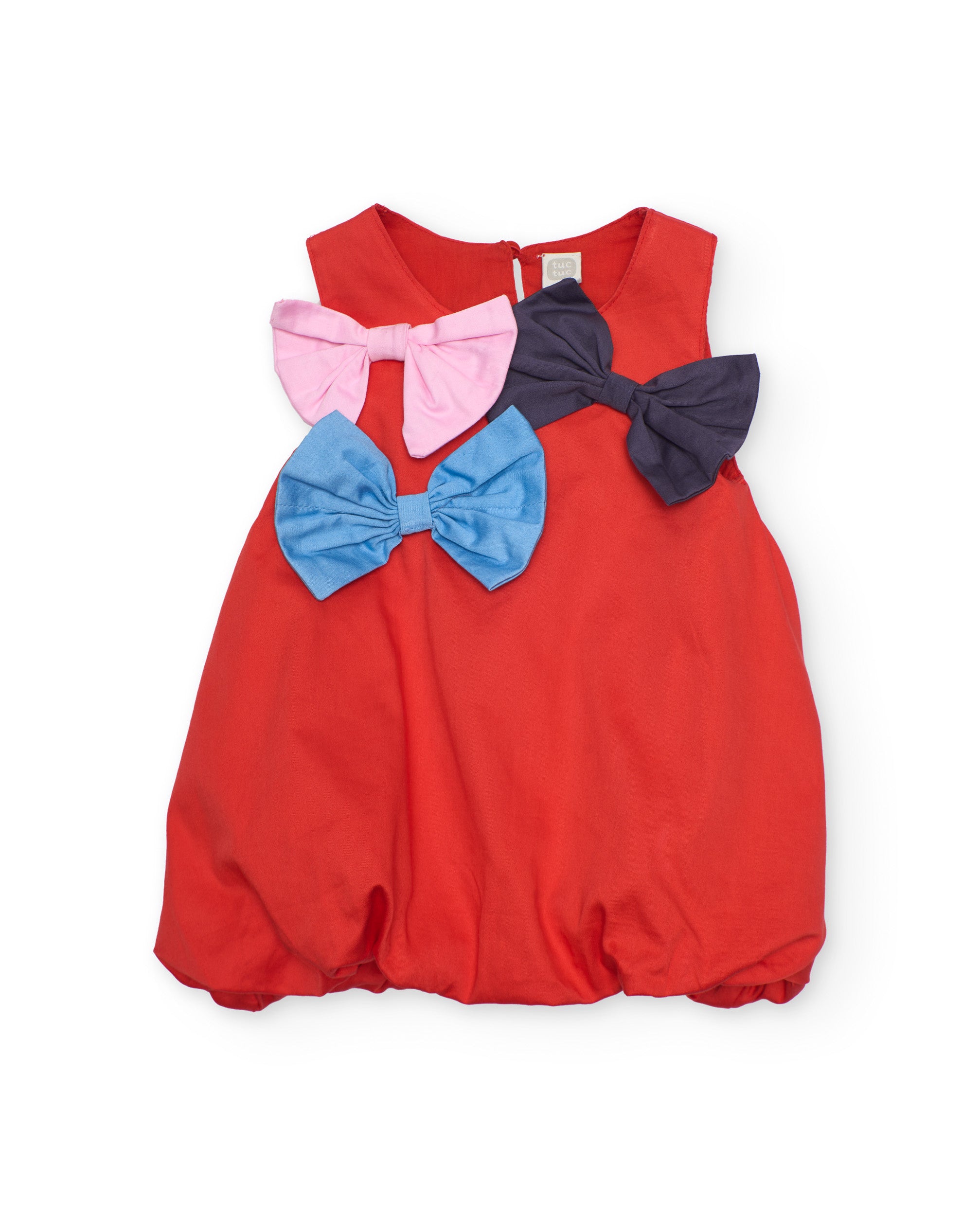 Tuc Tuc vestito bambina rosso con fiocchi
