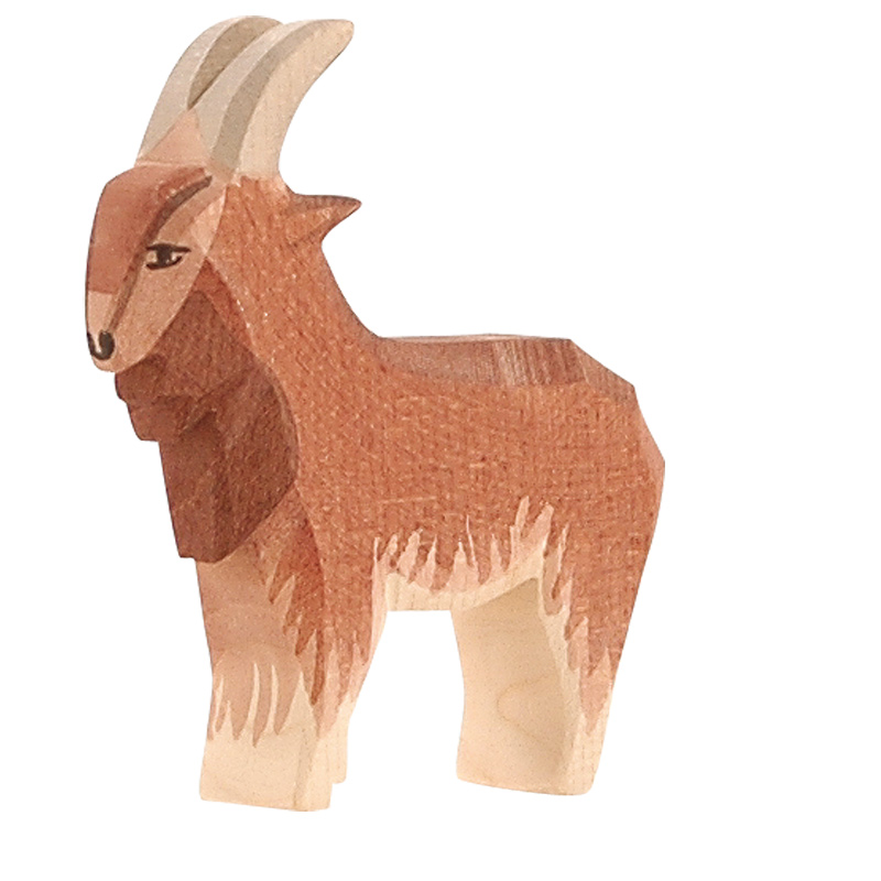 Ostheimer Caprone marrone figura legno 10,5 cm