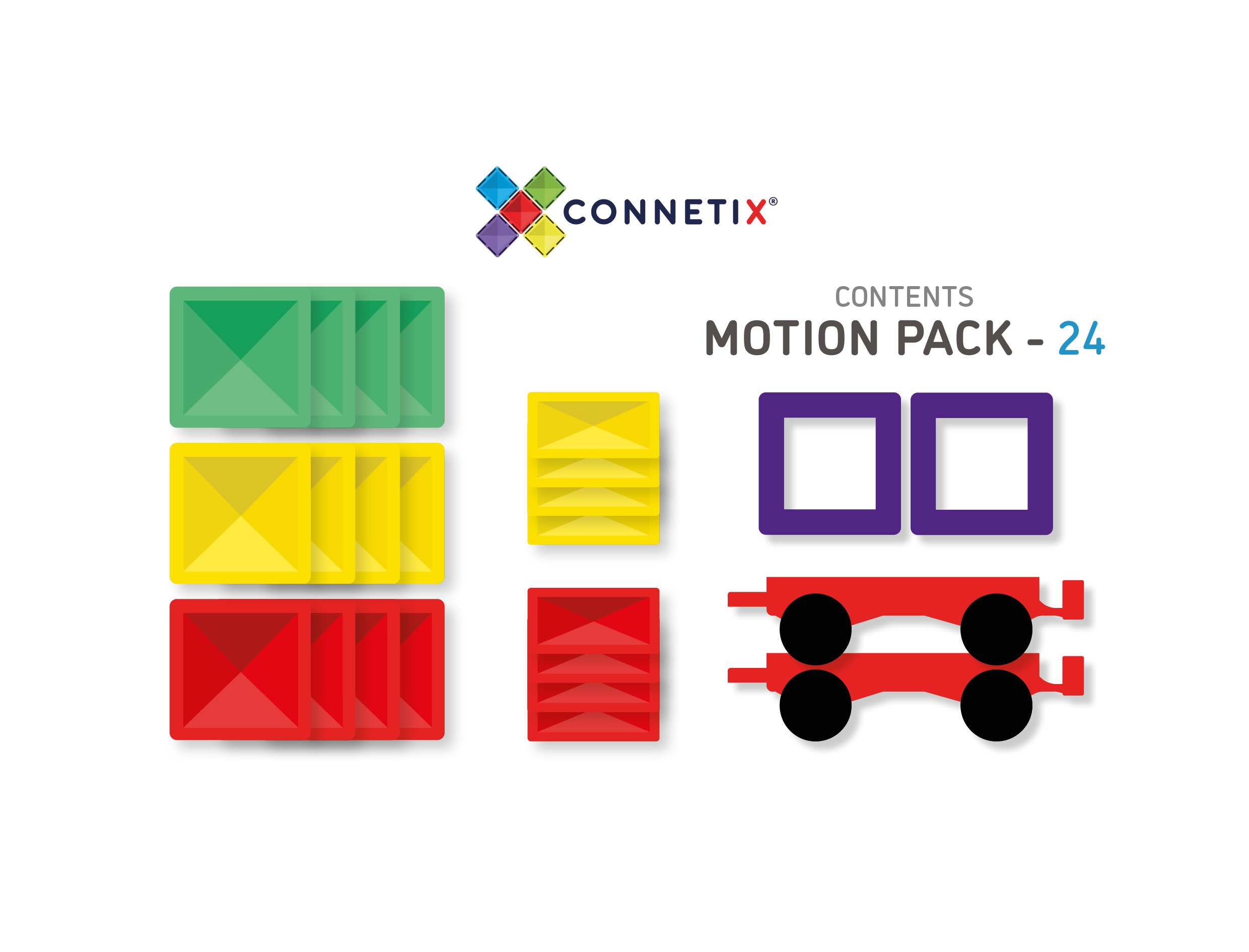 Connetix Motion Pack costruzioni magnetiche 24 pezzi