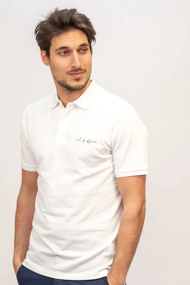 Ella and Rapha Out of Office polo uomo bianca casual