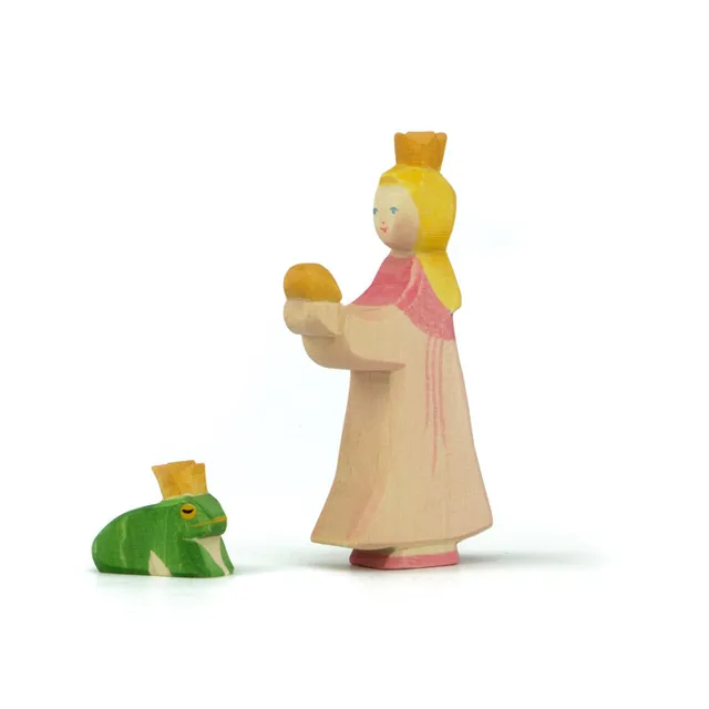 Ostheimer Principessa e ranocchio figure legno set 2 pz