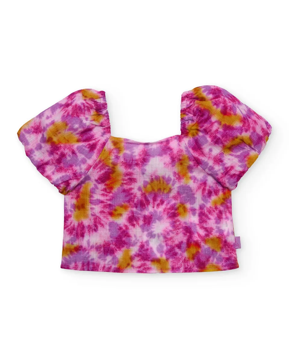 Tuc Tuc Camicetta Bambina Tie-Dye Fucsia