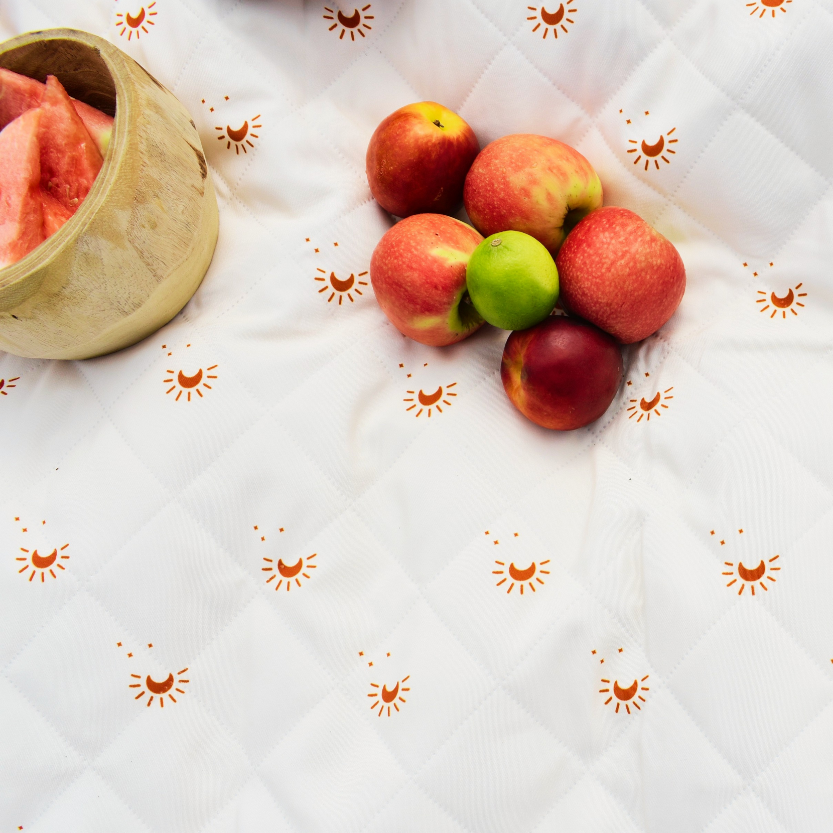 Ella and Rapha To The Moon coperta picnic beige 150x200