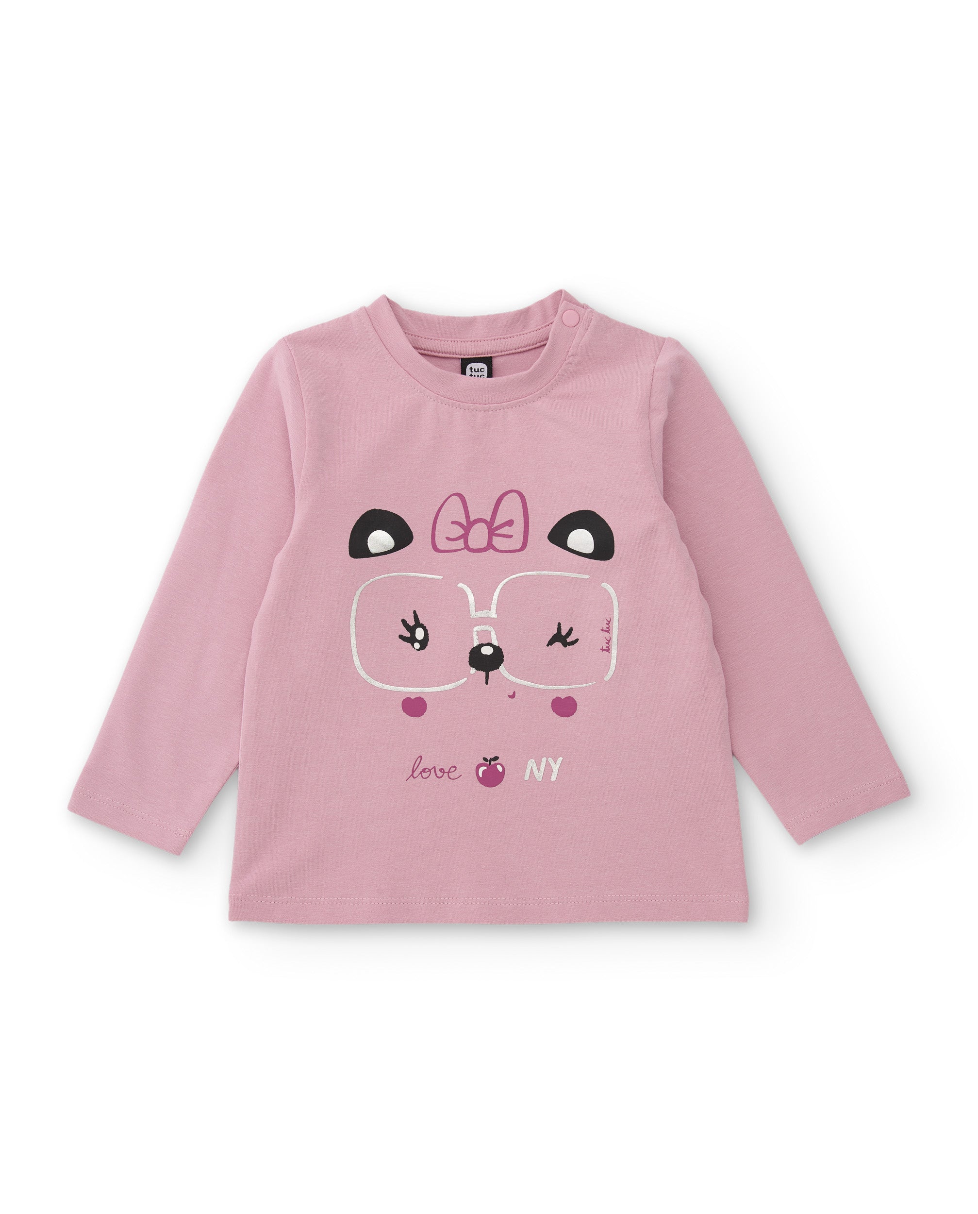 Tuc Tuc maglietta bambina manica lunga rosa panda