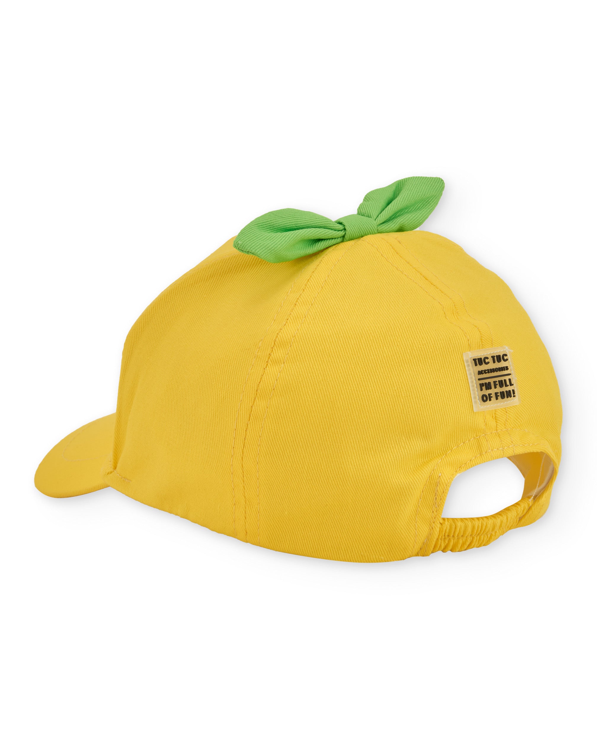 Tuc Tuc cappellino bambina giallo foglie visiera sole