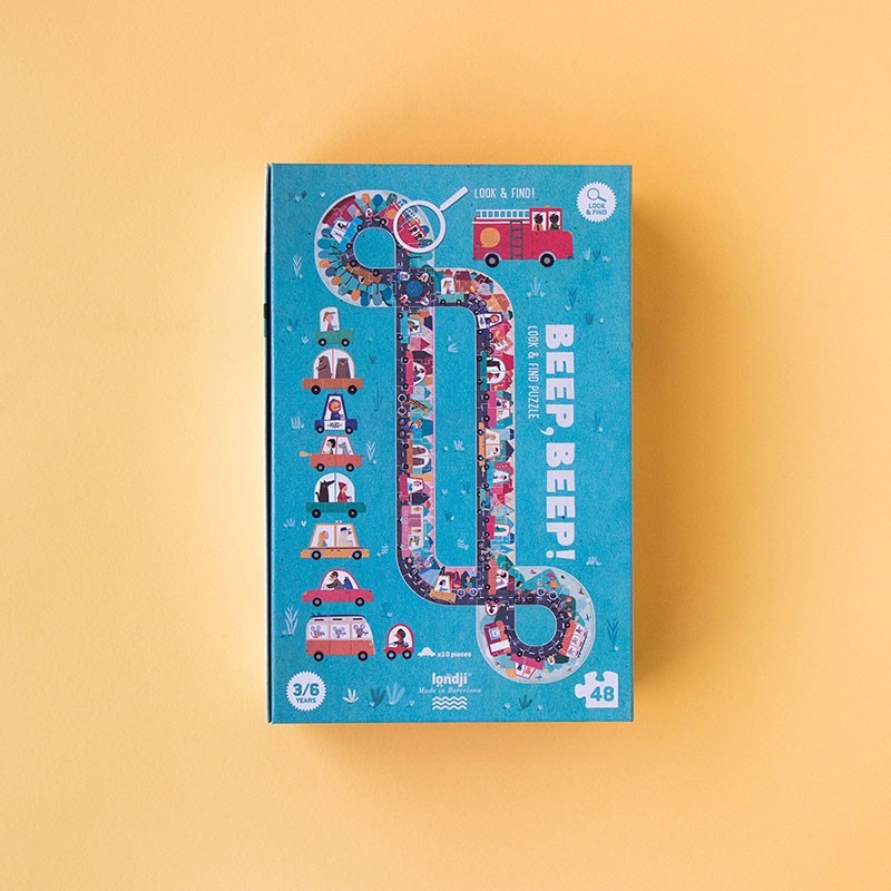Londji Beep Beep! puzzle 48 pezzi gioco osservazione