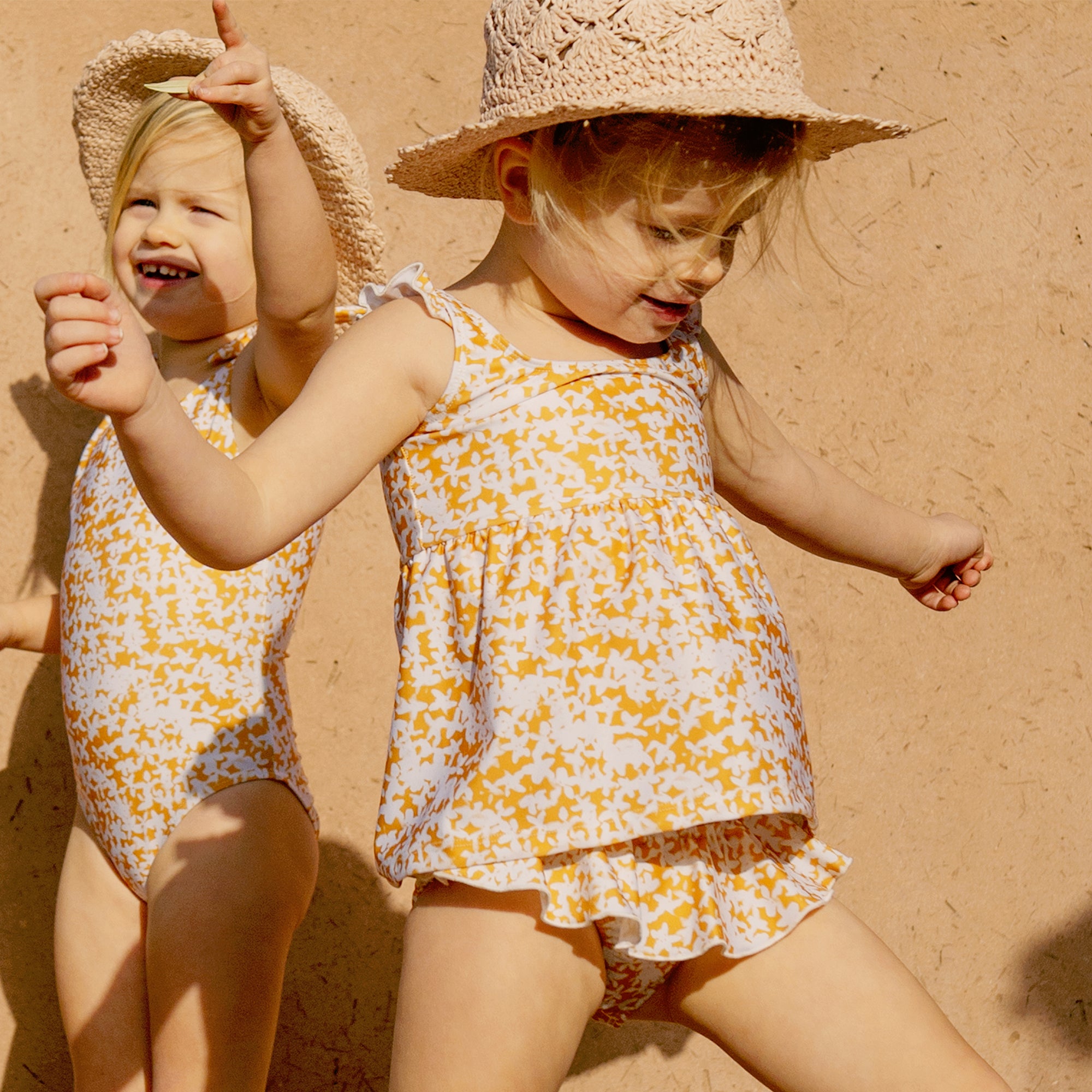 Ella and Rapha Apple Blossom tankini bambina bianco UPF 50+