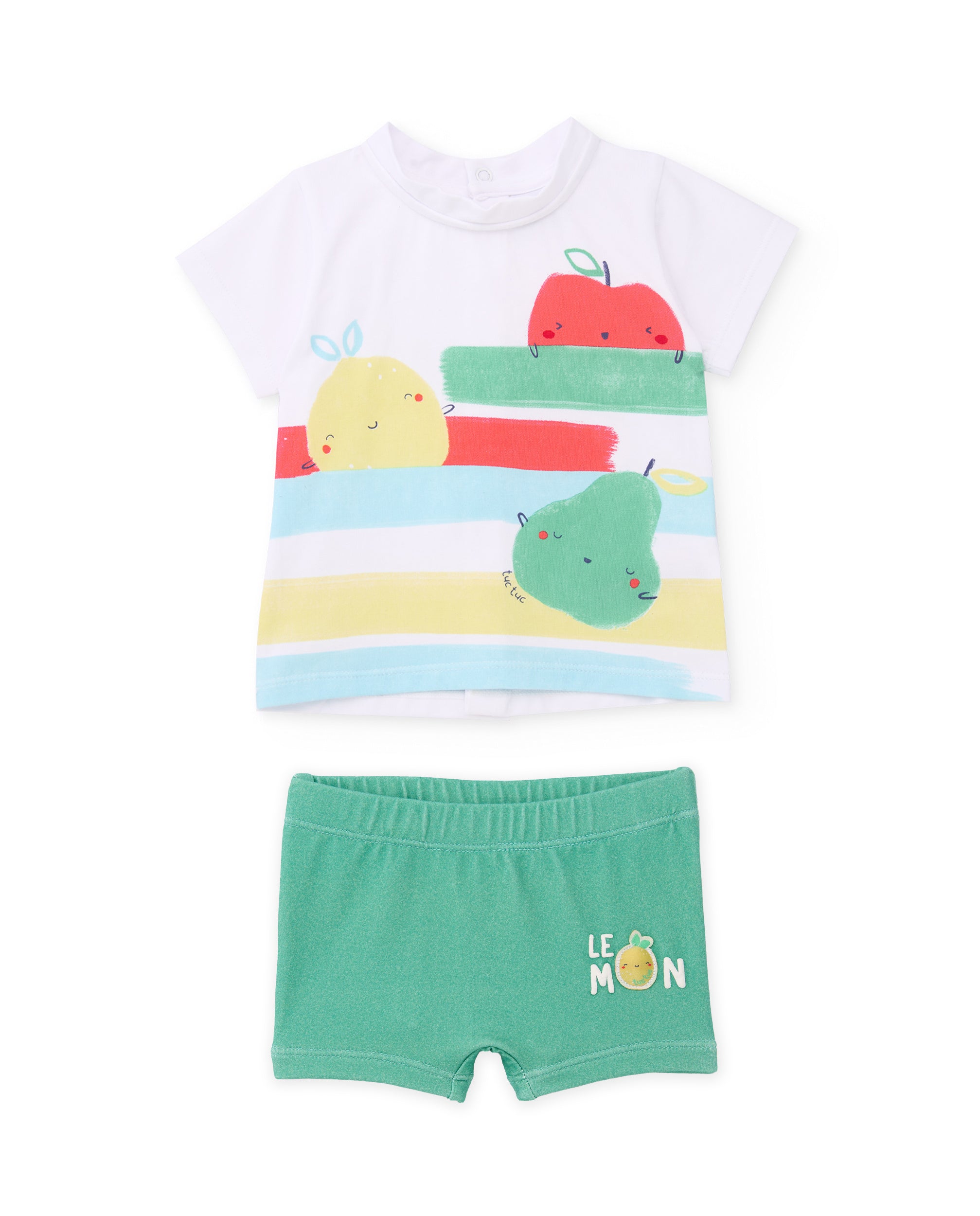 Tuc Tuc costume neonato bianco frutta maglietta boxer