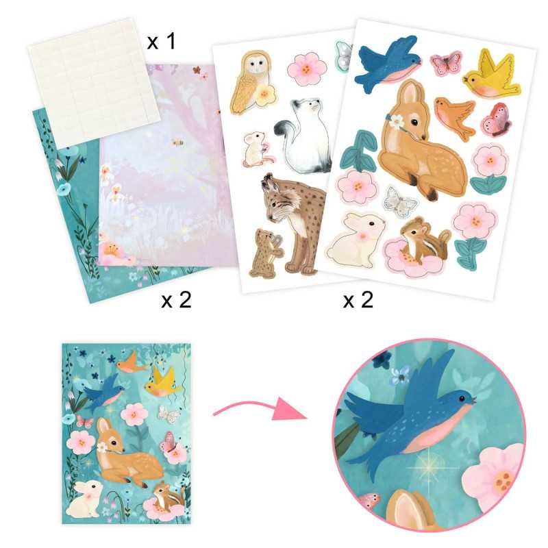 Djeco Fluffy set artistico multiattività 6 attività creative