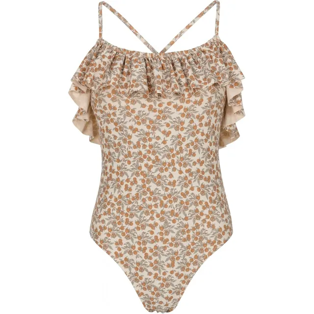 Konges Sløjd Peony Mommy Swimsuit costume intero limoni UV50+