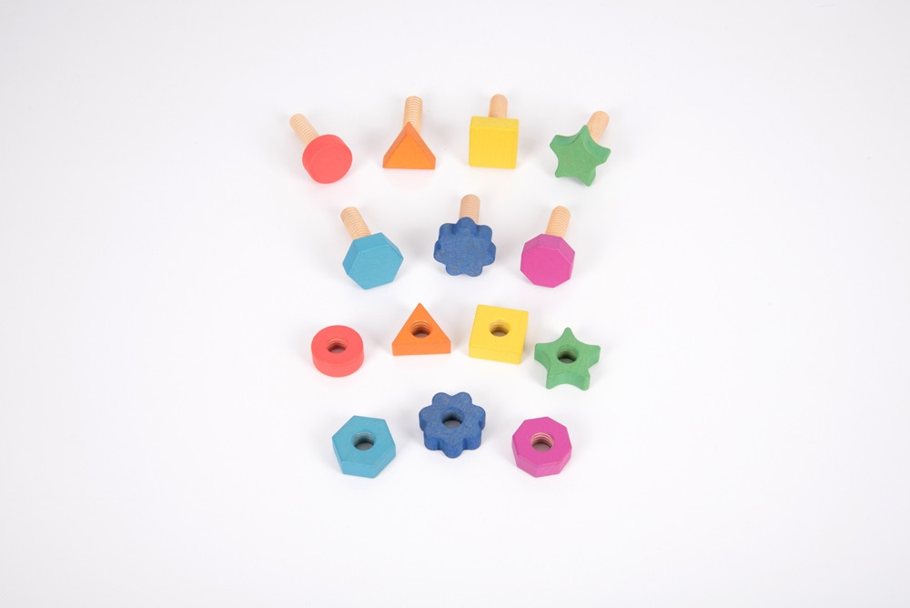 TickiT Dadi e Bulloni set montessori 7 forme arcobaleno