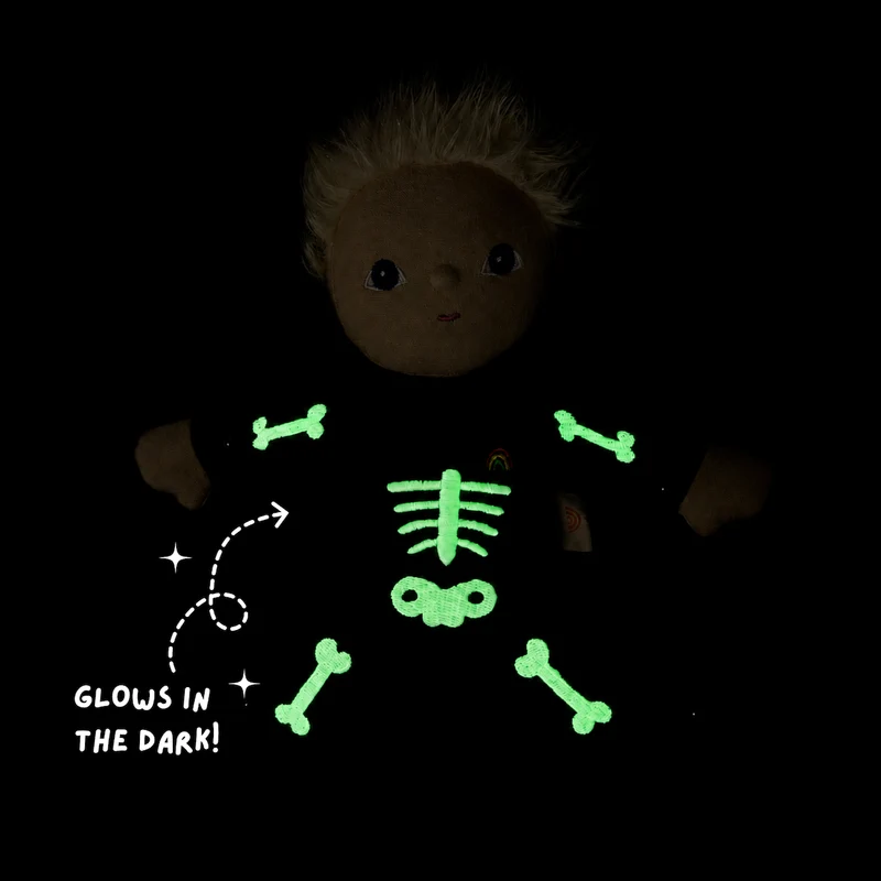 Olliella Dinky Dinkums Scully Skeleton bambola in stoffa