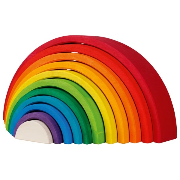 Goki Arcobaleno Steineriano 11 pezzi legno colori primari