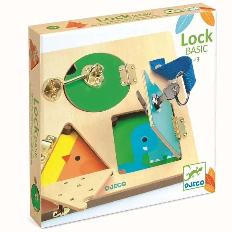 Djeco LockBasic tavola delle chiusure in legno