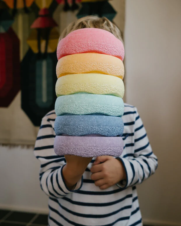 Stapelstein Mini Pastel elementi impilabili set 6 pezzi equilibrio