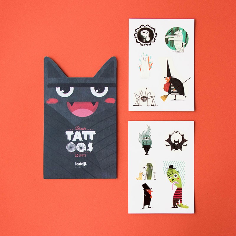 Londji Terror set tatuaggi temporanei bambini mostri