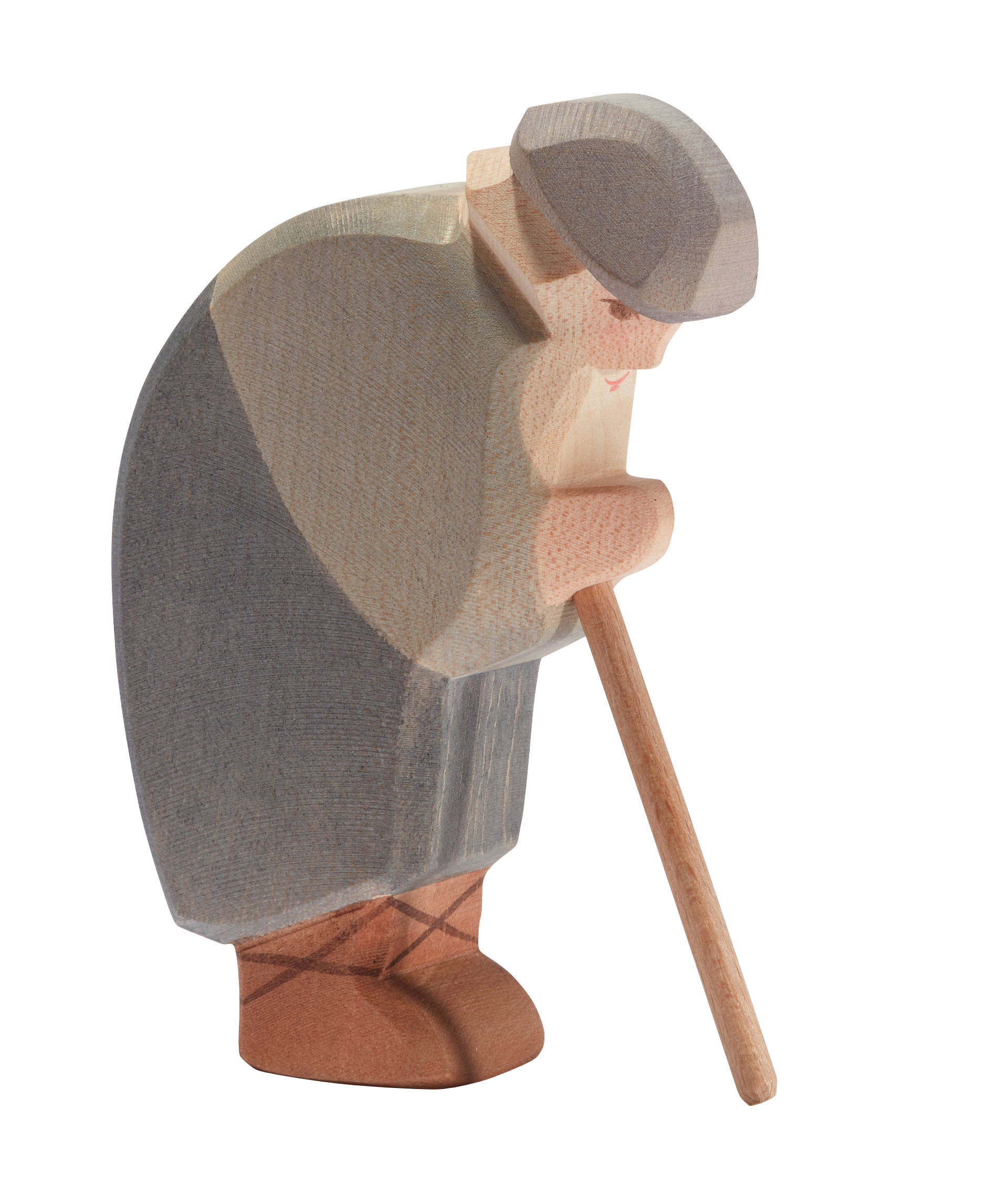Ostheimer Pastore Curvo Figura Legno 12 cm