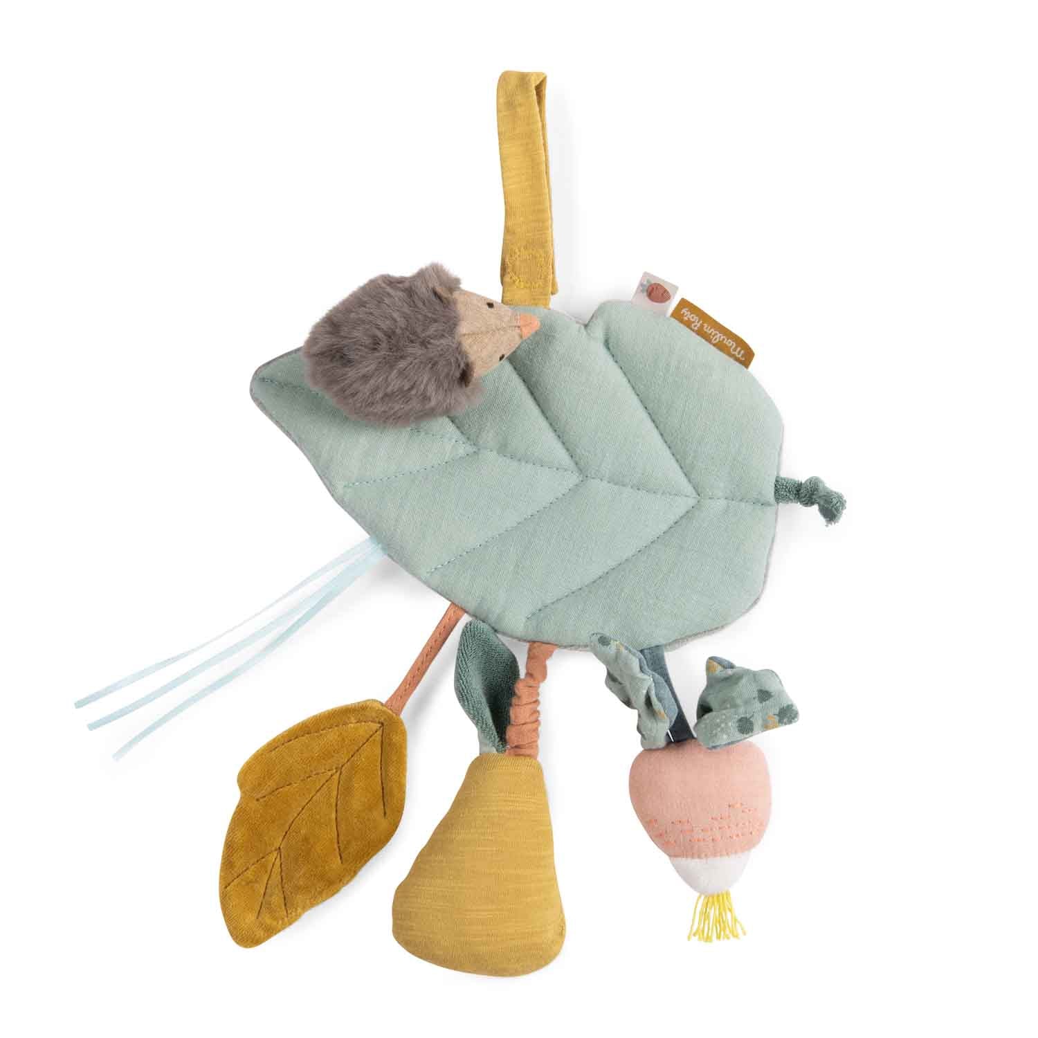 Moulin Roty Trois Petits Lapins Foglia giostrina neonato 30 cm sensoriale
