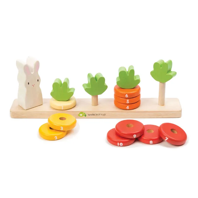Tender Leaf Counting Carrots impilabile legno numeri