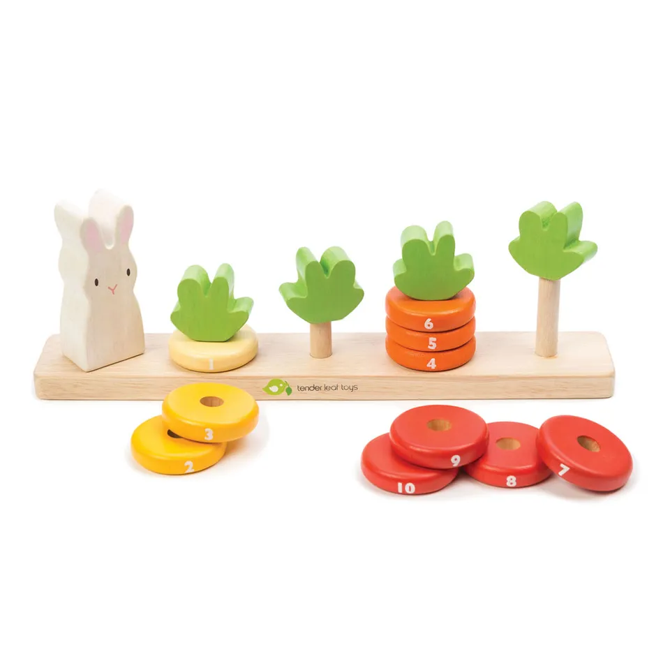 Tender Leaf Counting Carrots impilabile legno numeri
