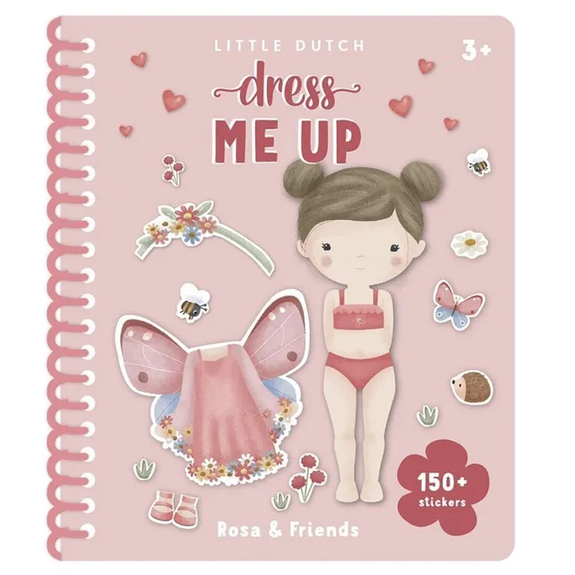 Little Dutch Rosa Friends libro vesti stickers