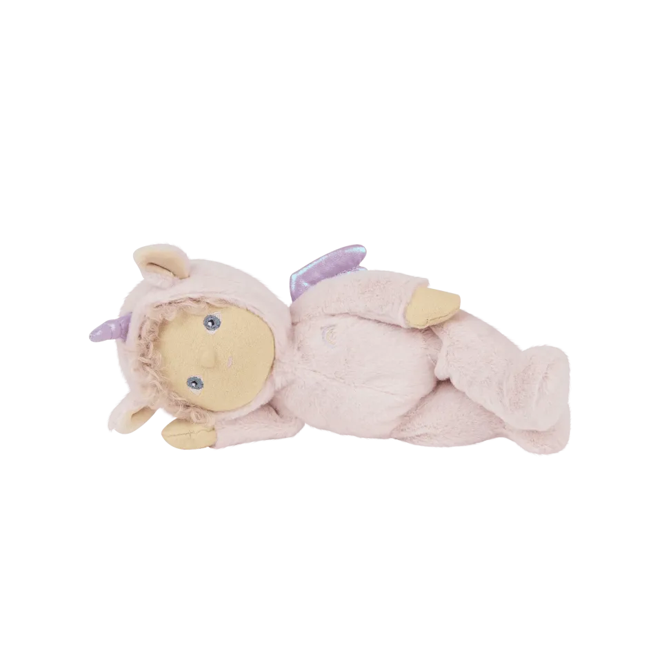 OlliElla Dinky Dinkums Una Unicorn bambola doudou rosa morbida