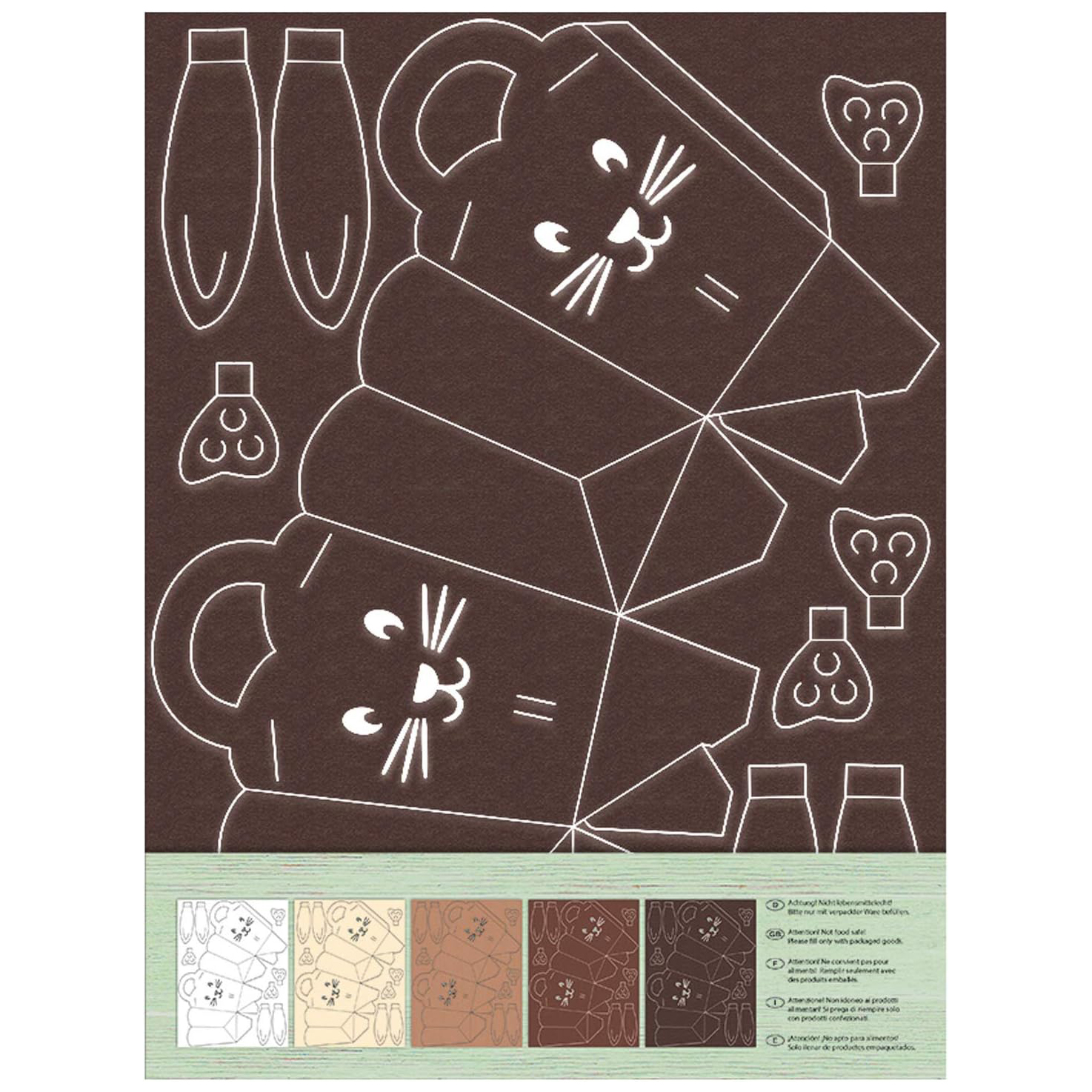 Ursus Coniglio kit creativo 5 cestini carta Pasqua