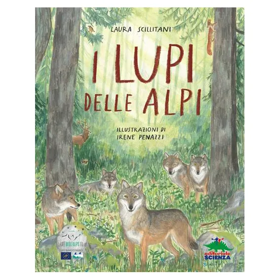 I lupi delle Alpi libro illustrato per bambini