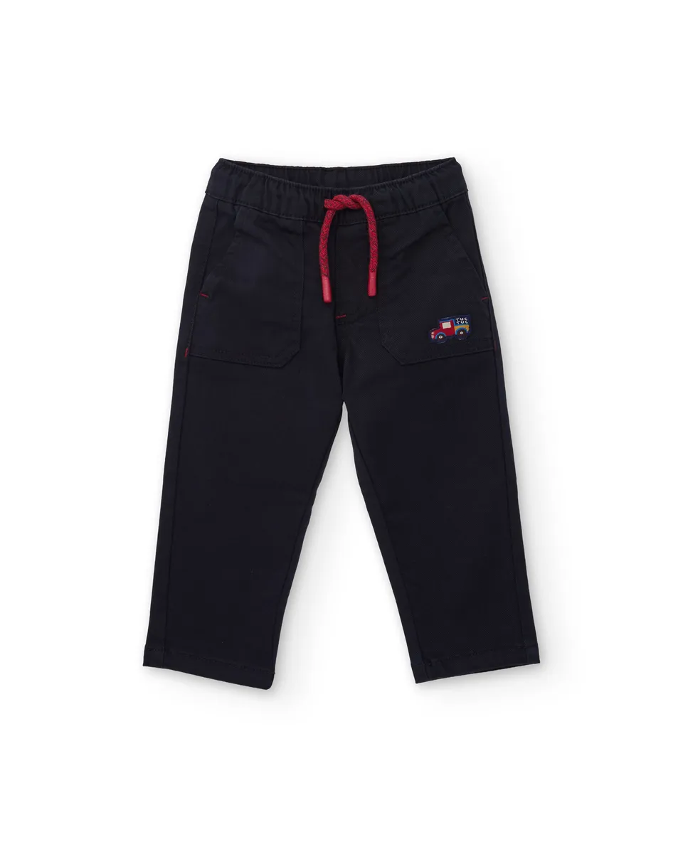 Tuc Tuc jeans bambino blu ricamo auto elastico
