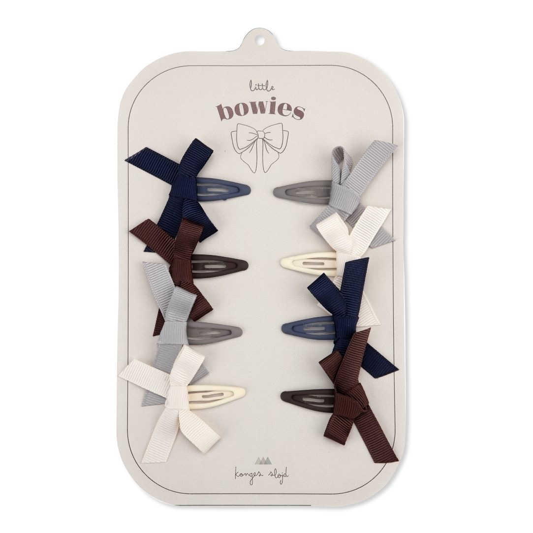 Konges Sløjd Bow Blue fermagli capelli bambina 8 pezzi