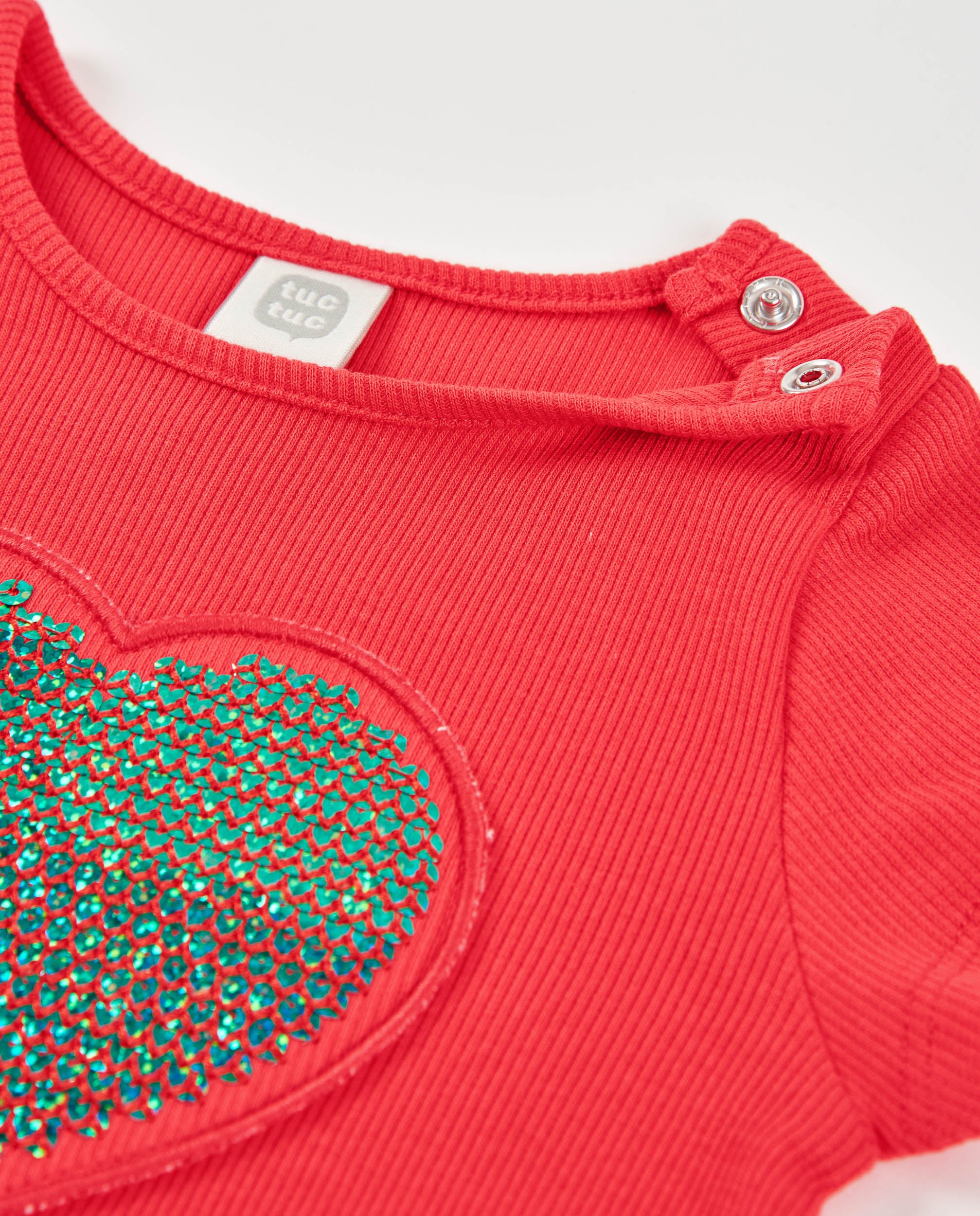 Tuc Tuc vestito bambina rosso cuore paillettes tulle