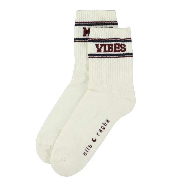 Ella and Rapha Magic Vibes calzini unisex bianco sporco cotone