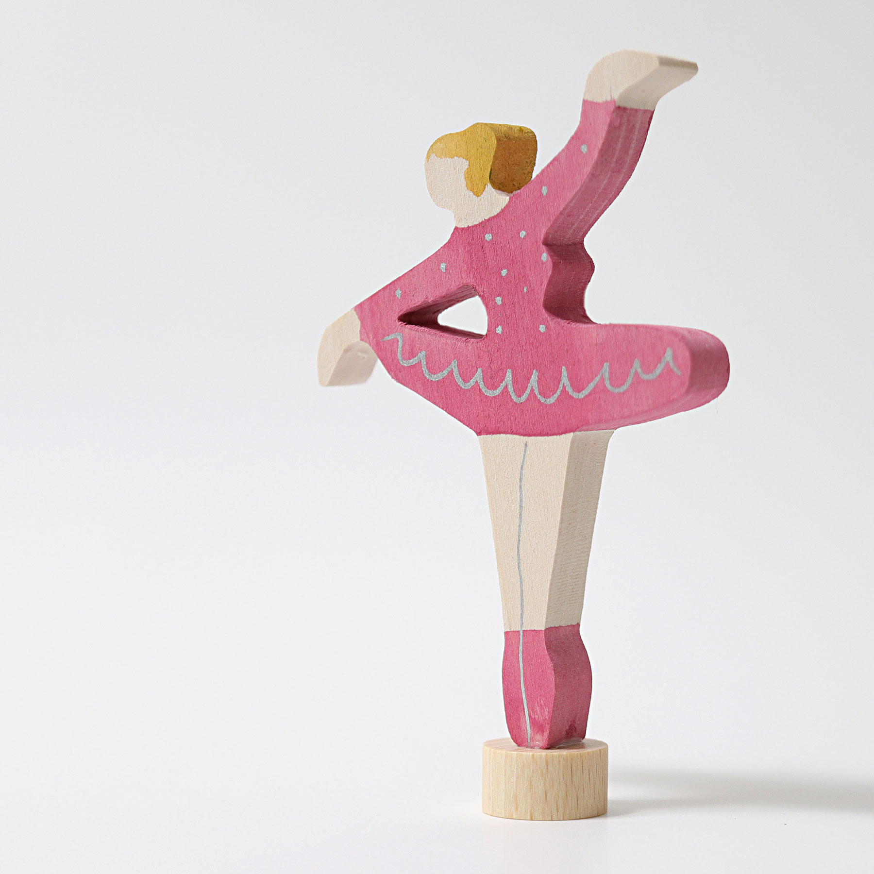 Grimm's ballerina rosa figura legno dipinta a mano