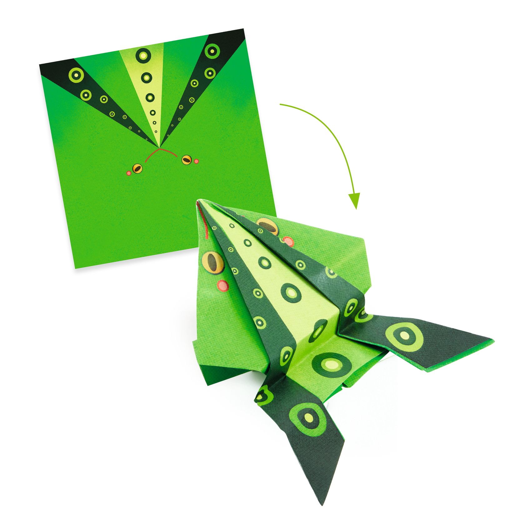 Djeco Jumping Animals Carte Origami Gioco 24 Fogli dai 7 Anni