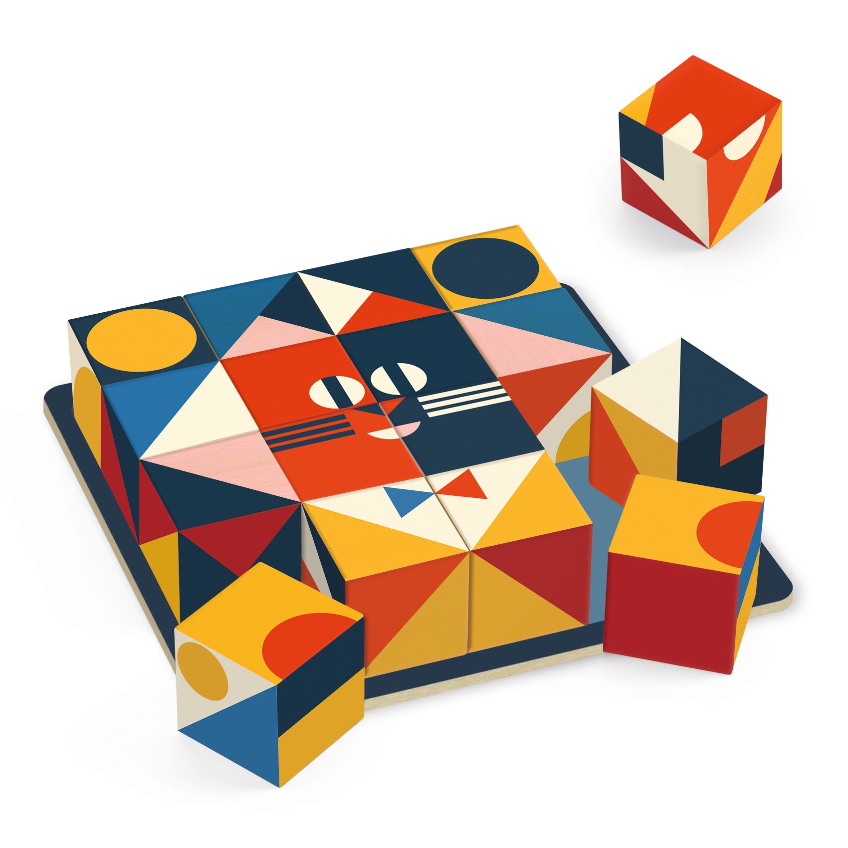 Djeco Cubologic 16 gioco composizione legno 30 carte