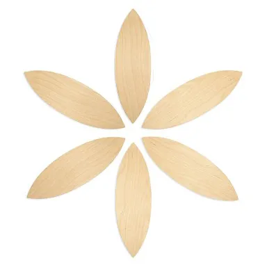Grapat Petals Platform basi petali legno 6 pezzi