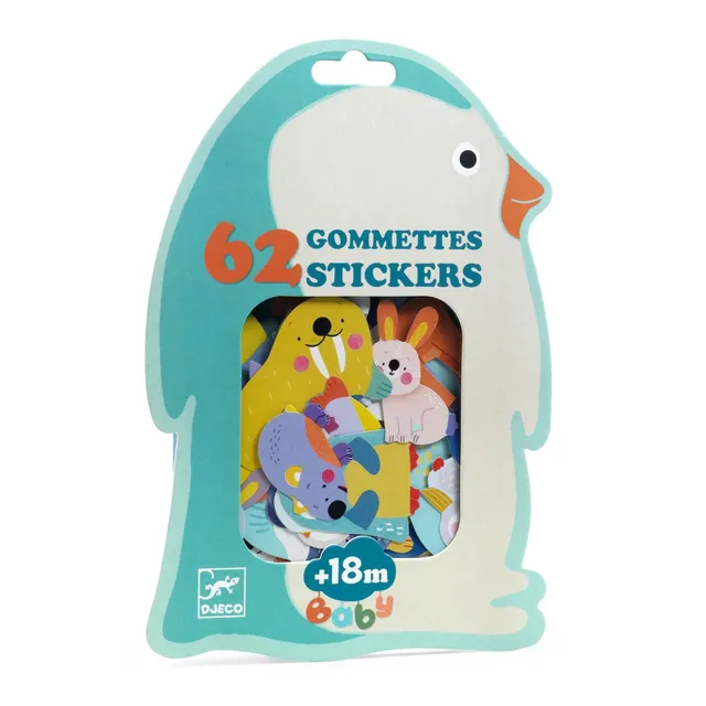 Djeco Big Stickers Ice adesivi 62 pezzi 18 mesi
