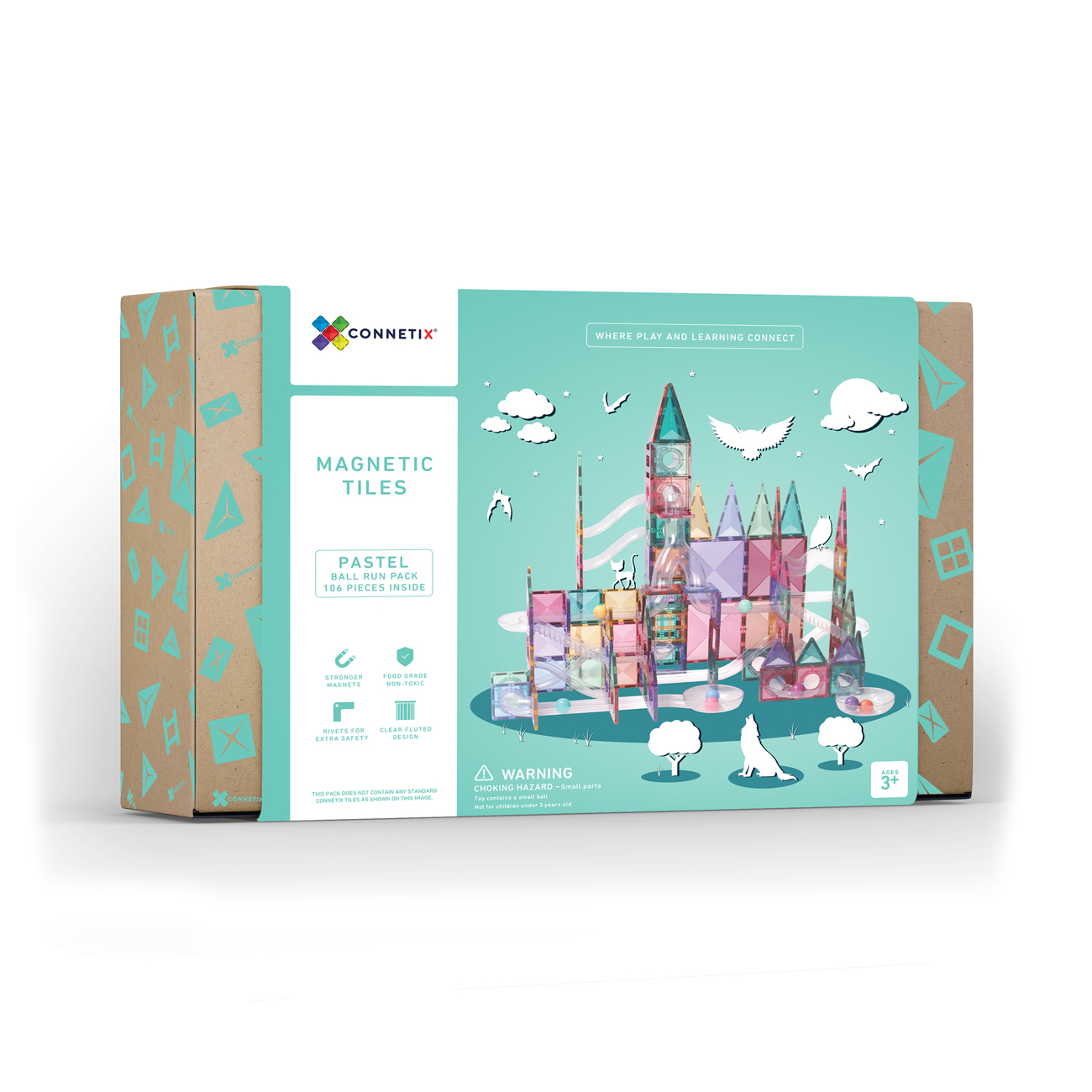 Connetix Pastel Ball Run Pack costruzioni 106 pezzi