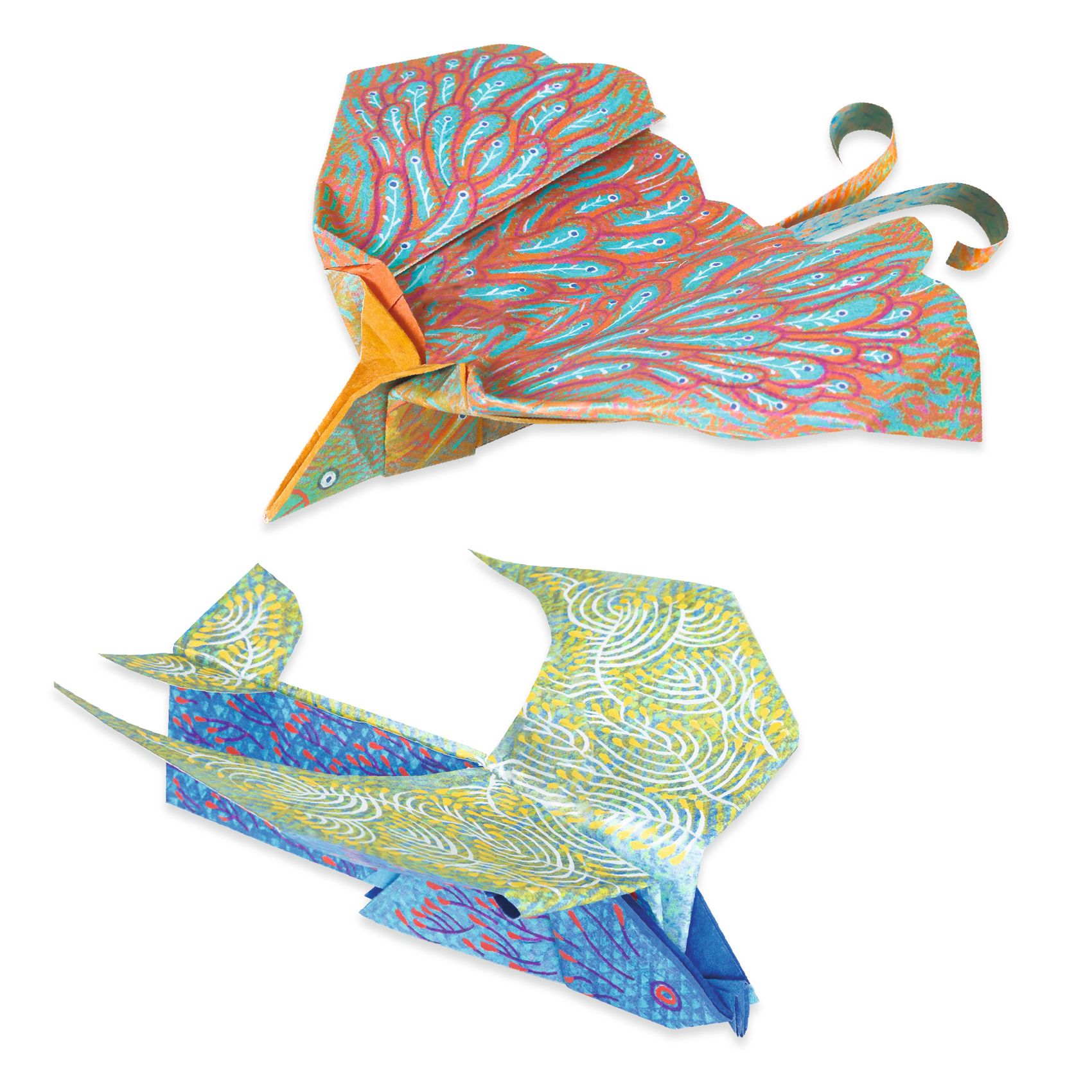 Djeco Fast Wings origami 11 uccelli carta