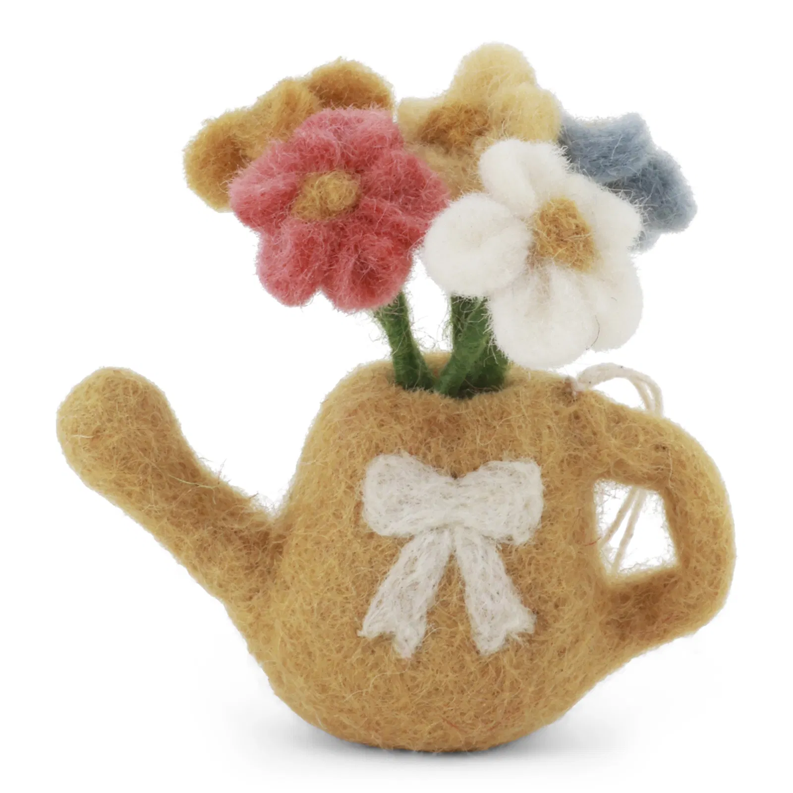 Gry & Sif Annaffiatoio con fiori decorazione feltro 6x8 cm