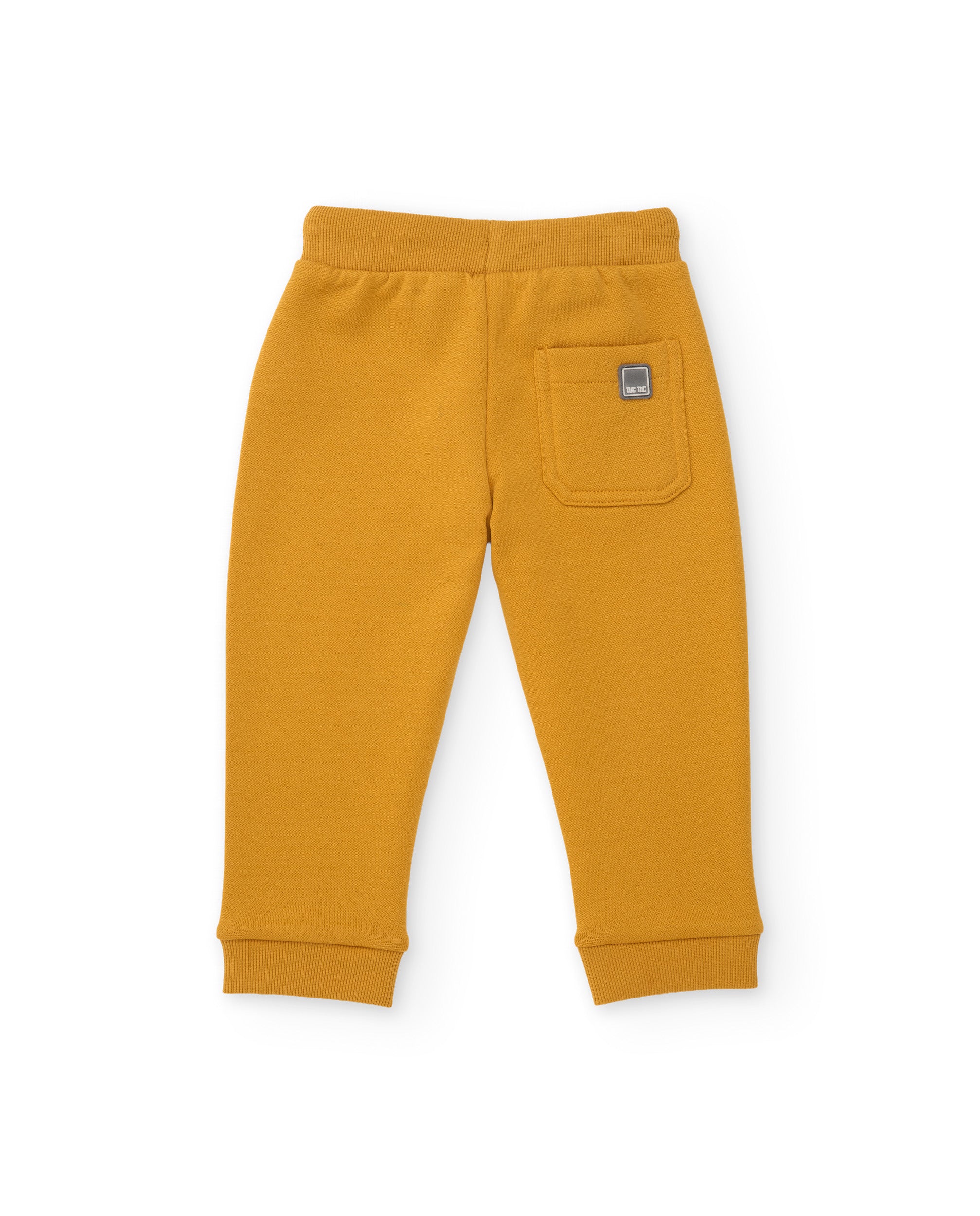 Tuc tuc pantaloni felpa bambino senape elastico