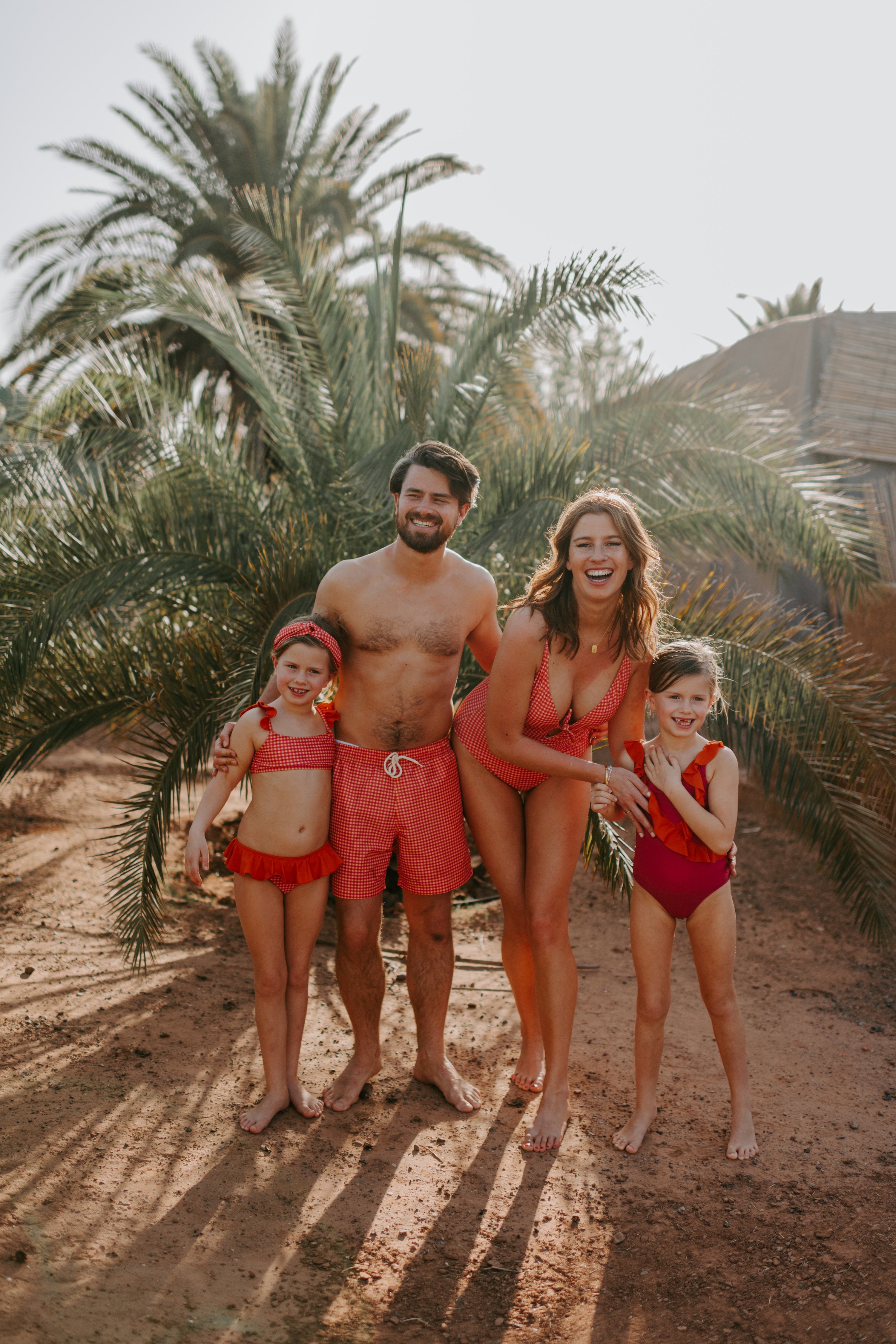 Ella and Rapha Vichy Etnico bikini bimba arancione