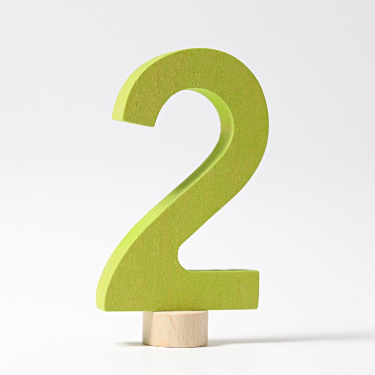 Grimm’s Numero 2 Figura Decorativa in Legno 9 cm