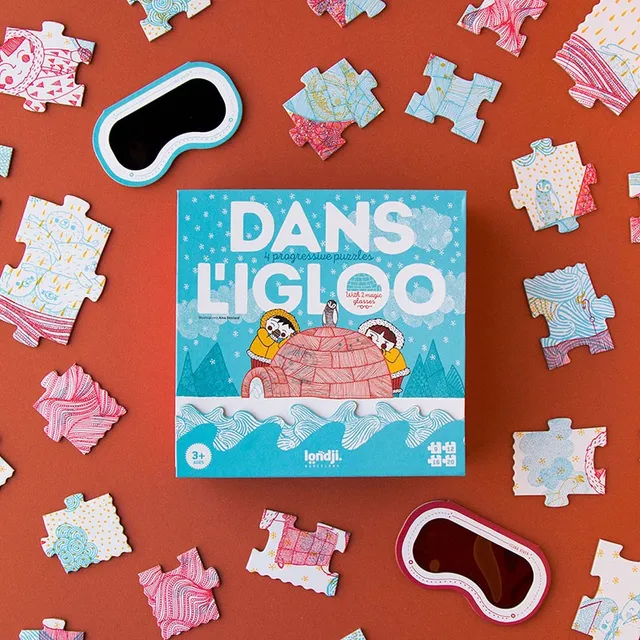 Londji Dans l'Igloo puzzle occhiali magici 4pz