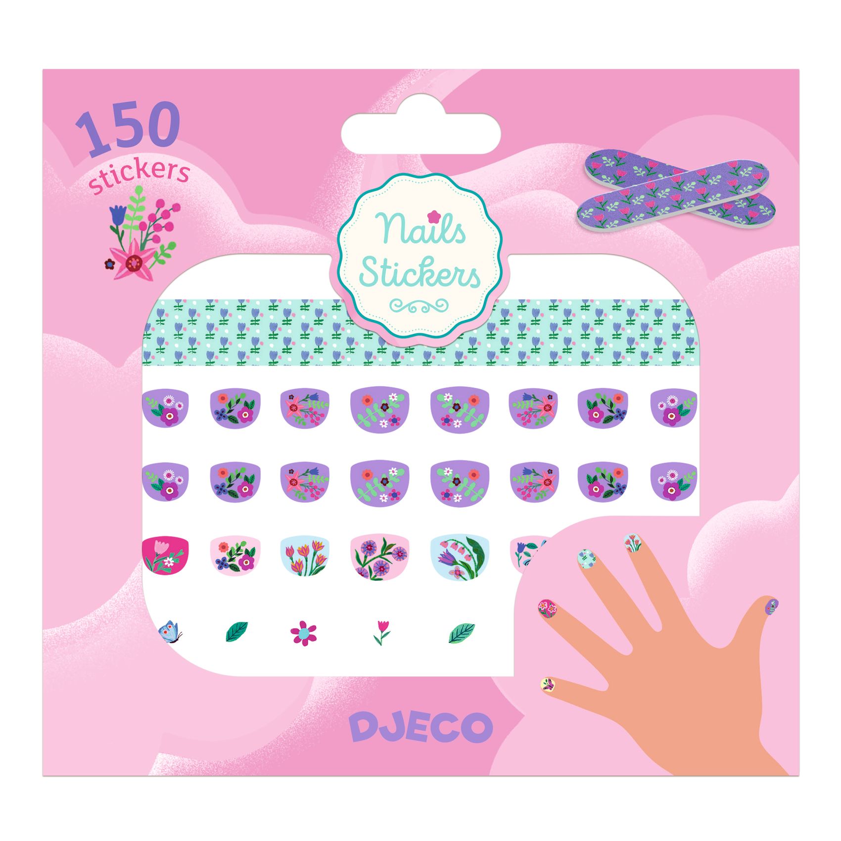 Djeco Fleur set 120 mini stickers unghie