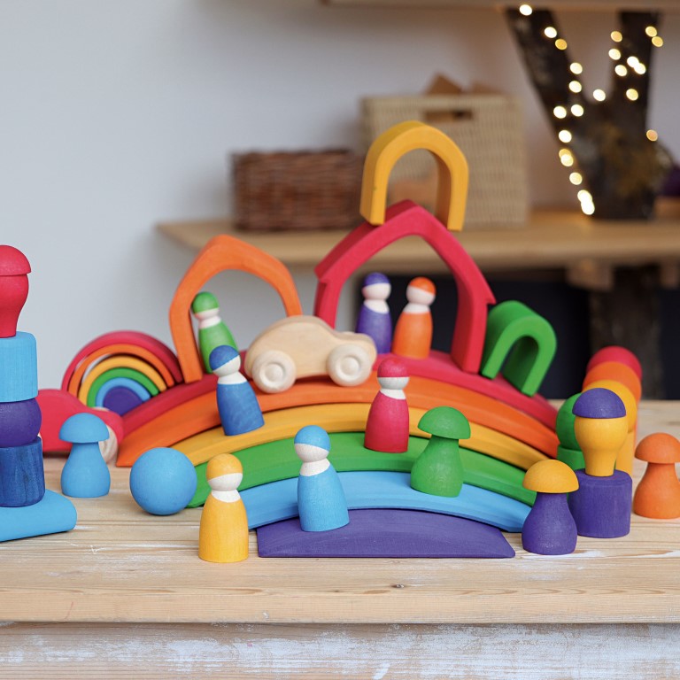 Grimm's Rainbow Bridge ponte arcobaleno legno 6 pezzi