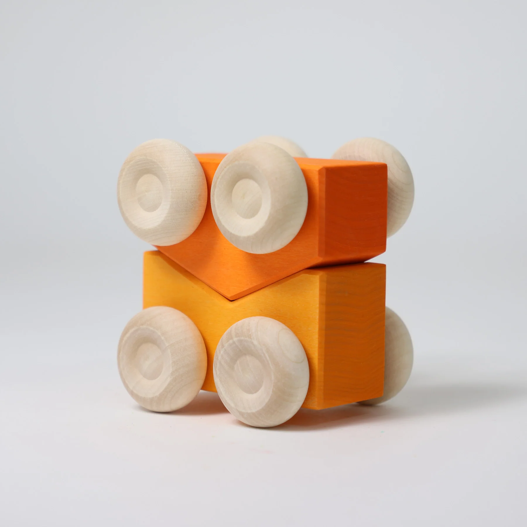 Grimm's Macchinine Impilabili Gioco Legno Arancio 2 Pezzi