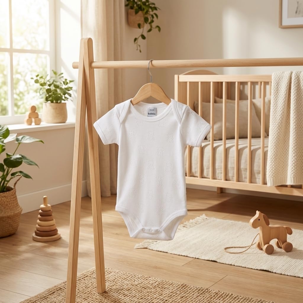 Babidu 1114 body affusolato cotone bianco 6-9 mesi