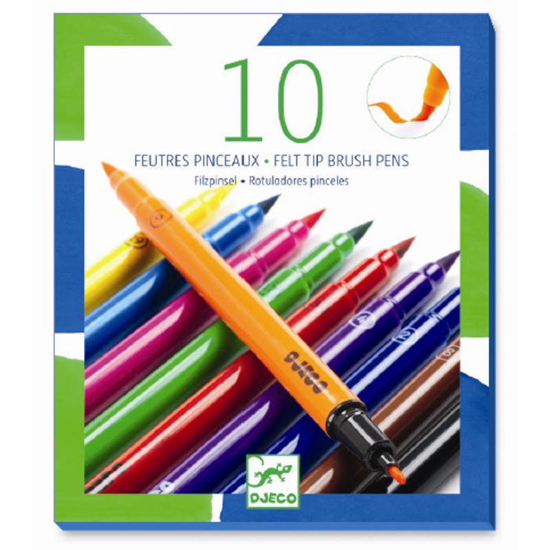 Djeco set 10 pennarelli doppia punta colori classici