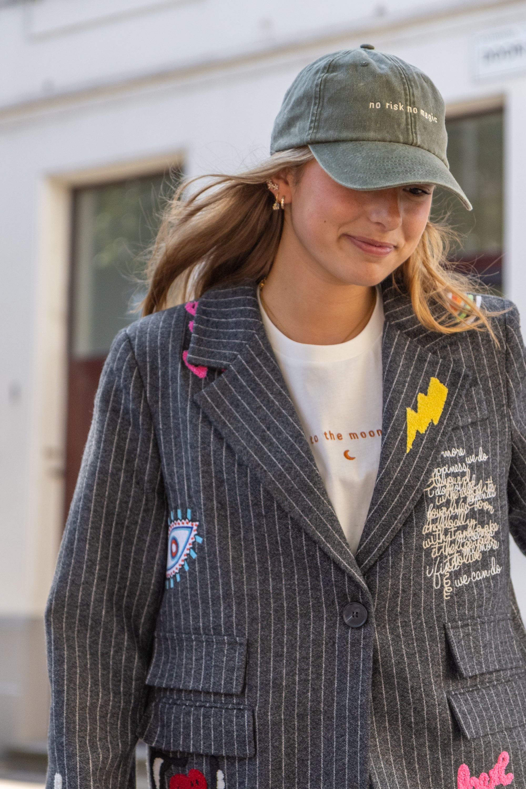 Ella and Rapha No Risk No Magic cappellino olive regolabile